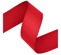 40 Metres Red Grosgrain Ribbon - 38mm Wide, Polyester Craft Ribbon for Sewing, Gift Wrapping, Hair Bows, Scrapbooking & DIY Projects