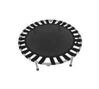 40'' Mini Trampoline for Fitness Adjustable Foam Handle Foldable Indoor Jumping Exercise Equipment Black Portable Trampoline for Home Workouts