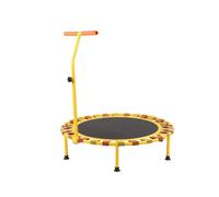 40" Mini Trampoline for Home Fitness Adjustable Foam Handle Foldable Exercise Trampoline with Armrests Perfect for Cardio Workouts & Balance Training