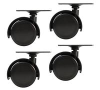 40 mm D-olly Wheel/Plate Assembly Compatible with Vacuum D4 D4C SE E E2 Series D-olly D-ollie Cart Castor Wheels - 4Pack (4)