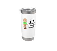 40 Officially Grumpy Old Man Over The Hill Funny Stainless Steel Insulated Tumbler
