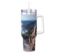 40 Ounce Steep Mountain Road Sports Water Cup Stylish Unique Convenient and Durable for Car Friendly