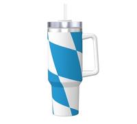 40 OZ Bavarian Flag Ice Bully Cup Sturdy and Durable Sturdy for Outdoor Sports Commuting Camping Work Use
