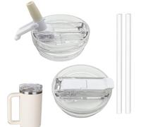 40 oz Detachable Flip Straw Pro Lid Replacement for Stanley Quencher and ProTour，2025 NEW Leak Proof Lids，No Spill Dust-proof Tumbler Lids Reusable for 40oz Stanley Accessories (White, 40oz)