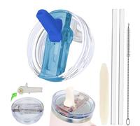 40 OZ Lid Leakproof Detachable Compatible with Stanley Cup 40 OZ with Straw and Lid Reusable Straw Cover Fit for Stanley Accessories Flip Straw (Azure, 40 OZ)