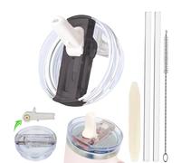 40 OZ Lid Leakproof Detachable Compatible with Stanley Cup 40 OZ with Straw and Lid Reusable Straw Cover Fit for Stanley Accessories Flip Straw (Frost)
