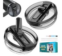 40 oz Lid Replacement for Stanley, 2 Pack Tumbler Detachable Leak Proof Flip Straw Lid Compatible with Stanley 40oz Quencher Tumbler, BPA-Free No Spill
