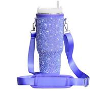 40 oz Stanley Cup Bag, Water Bottle Holder Pouch with Adjustable Strap Tumbler Carrier for Stanley Cup Accessories Stanley Backpack for Cup (Purple)