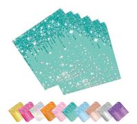 40 P Teal Blue Napkins for Her,Girls,Women,Sparkling Diamond Teal Blue Napkins BlueParty Paper Serviette,Disposable Tissue Dinner Serviette Dinnerware for Birthday,Wedding,Baby Shower Party Tableware
