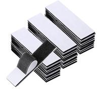 40 Pack 20 Pairs Hook and Loop Strips Heavy Duty 0.79x3.9 Inch - Self Adhesive Reusable Double Sided Sticky Tape for Walls, Doors, Tables - Strong & Sticky Strips Tape