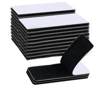 40 Pack 20 Pairs Hook and Loop Strips Heavy Duty 0.79x3.9 Inch - Self Adhesive Reusable Double Sided Sticky Tape for Walls, Doors, Tables - Strong & Sticky Mounting Tape