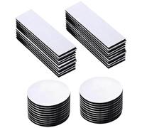 40 Pack 20 PairsHook and Loop Strips Heavy Duty 0.79x3.9 Inch - Self Adhesive Reusable Double Sided Sticky Tape for Walls, Doors, Tables - Strong & Sticky Strips Tape (40Pack 20Pairs-R+S)