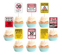 40 Pack 30th Birthday Cupcake Toppers Cheers to 30 Years Keep Calm 30th Hazard Of Old Age It's My 30th Birthday Cupcake Picks Old Lives Matter Birthday Party Anniversary Party Decorations Supplies