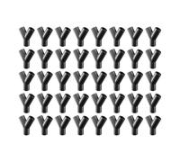 40 Pack 32mm Push Fit Y Piece Hose Connector 3 Way Duct Splitter Black | ABS, made in the UK | Smooth legs, 60° branch | -20°C to +105°C | 2.5mm wall | Clip on, matte finish