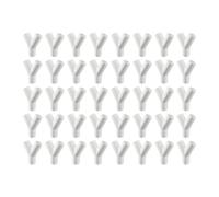 40 Pack 32mm Push Fit Y Piece Hose Connector 3 Way Duct Splitter White | ABS, made in the UK | Smooth legs, 60° branch | -20°C to +105°C | 2.5mm wall | Clip on, matte finish