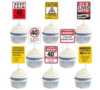 40 Pack 40th Birthday Cupcake Toppers Cheers to 40 Years Keep Calm 40th Hazard Of Old Age It's My 40th Birthday Cupcake Picks Old Lives Matter Birthday Party Anniversary Party Decorations Supplies
