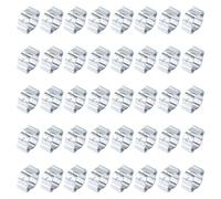 40 Pack 7-9mm Double Ear Hose Clamp,Premium Galvanised Steel O Clip Crimp Rings for Fuel Petrol Pipe Tube,Ideal for Car Boat Motorcycle,Automotive,Marine,Tractor Plumbing(Silver Tone)