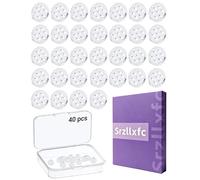 40 Pack 8mm High Borosilicate Glass Screens Filter Set Premium Quality Durable Reusable Easy Clean 7 Hole Honeycomb Design