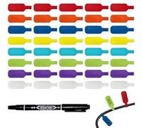 40-Pack Cable Labels, Colorful Write On Cord Labels, Reusable Wire Label, Reusable Cord Markers with Pen for Home Office Computer Electronics Identification and Organization