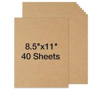 40 Pack Cardstock Blank 8.5x11 Inch Thick Paper 200gsm/75lb Heavyweight Cardstocks for Printer, Postcards, Wedding Invitation, Thankyou Card, Photo Paper (Brown)