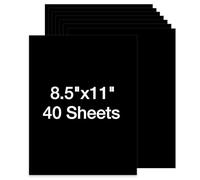 40 Pack Cardstock Blank 8.5x11 Inch Thick Paper 200gsm/75lb Heavyweight Cardstocks for Printer, Postcards, Wedding Invitation, Thankyou Card, Photo Paper (Black)