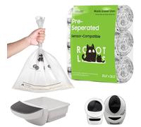 40 Pack Cat Litter Box Robot Model 5/4/3 Waste Bags, Automatic Litter Box Liners Bags, Transparent, Pre-Separated, Tear Resistant, Sensor-compatible, 9-11 Gallon Capacity