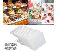 40 Pack Clear Acrylic Sign Display Stand L Shape Table Top for Name Cards Tags Labels Poster Rack Utility Pole Bracket (6 * 9cm)