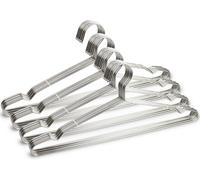 40 Pack Clothes Hangers, METLUCK 17.7 Inch Metal Hangers Heavy Duty Wire Coat Hangers with Non-Slip Notch, Strong Stainless Steel Clothing Hanger Space Saving for Closet, Silver