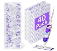 40 Pack Disposable Power Mop Refills Pads Compatible with Swiffer Power Mop,Spray Wet Pads Refill,Disposable Spray Mopping Pads Refills for Multi-Surface Floor Cleaning