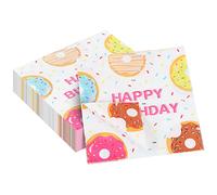 40 Pack Donut Party Decorations Donut Napkins, 13 x 13 Inches Donut Grow Up Party Napkins Happy Birthday Paper Napkins for Birthday Party Supplies Donut Party Table Decorations (Donut)