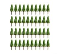 40 Pack Model Trees for Train Railroad Diorama, Wargame Terrain, and Landscape Scenery Plastic Miniatures for Model and Display Use (H 3.5CM)