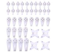 40 Pack Non-Trace Hardwall Drywall Picture Hanging Hook Clock Hanger Wall Picture Hook Frame for Hanging Paintings Wedding Photos Mirror Wall Studs