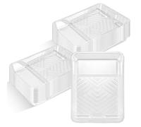 40 Pack Paint Tray Liners Bulk, 9 Inch Disposable Paint Roller Tray Inserts | Stackable Heavy Duty Plastic Paint Pan Trays for Home Decoration, Walls Furniture Painting, DIY Projects, Easy Colour Changes