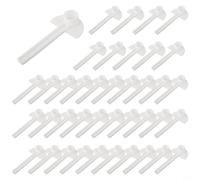 40-Pack Plastic Bee Water Feeder for Beekeeping - 15 x 3 cm White House Accessory Compatible with for Honeybee & Bumblebee Hives, Garden Pollin