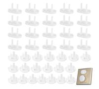 40 Pack Plug Socket Covers UK,White Plug Socket Covers,Plug Covers for Sockets UK,Child Proof Plug Socket Protectors,Children Security Electric Shock Protection at Home and School(2 Models)