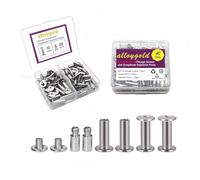 40 Pack Stainless Steel Chicago Screws and Stainless Steel Scrapbook Extension Screws Album Extender Post Replacements for Post-Bound Refillable Photo Album (（M5*12mm+5 * 8 * 13mm）)