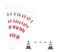 40-Pack Telescopic Traffic Control Cones, Adjustable 4' to 6.6' Safety Barrier Posts for Crowd Management and Parking, Durable Crowd Control Solutions