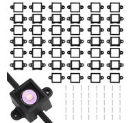 40 Packs Light Clips Mounting Brackets for Govee Permanent Outdoor Lights , Compatible with Govee Mounting Brackets H705/H7805 Series(Black)