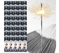 40 Packs of 15cm (6") Hand-held Sparklers for Indoor or Outdoor Use | Super Sparklers for Cakes & Cocktails (1600 Sparklers)