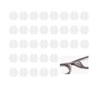 40 Pairs Glasses Nose Pads, 3.0 mm Thickness Silicone Adhesive D Shape Push on Nose Pads, Comfortable Soft Air Bag Nosepads Accessories for Glasses Eyeglasses Sunglasses and Reading Glasses White