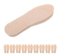 40 Pairs Men's Wood Pulp Insoles Men Odour Resistant Ultra Inserts | Beige 44 Size, , Sweat Absorbing Cushion Liners for Footwear and Boots