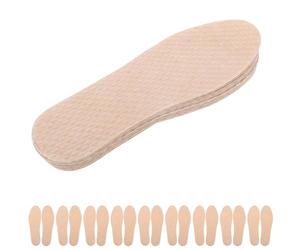 40 Pairs Men's Wood Pulp Insoles Men Odour Resistant Ultra Inserts | Beige 44 Size, , Sweat Absorbing Cushion Liners for Footwear and Boots