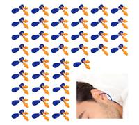 40 Pairs Silicone Ear Plugs on String,Wired Earplugs,Anti Loss Silicone Earplugs,Corded Ear Plugs Noise Cancelling,EarPlugs for Sleeping, Work, Studying, Travel, Shooting Range