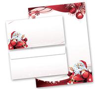 40-pc. Complete Set St Nicholas, Letter to Santa Claus Christmas 20 Sheets of Stationery Paper + 20 Matching envelopes DIN Long windowless | Paper-Media