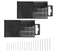 40 Pcs 0.3-1.6 mm Micro Mini Drill Bit Set Shank Twist Drill Bits Tiny Drill Bits Small Shank Full-Ground HSS Twist Drill Rotary Hand Tools for Drill