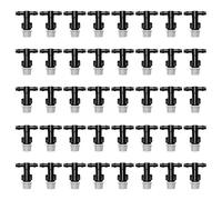 40 PCS 1/4 Inch Adjustable Irrigation Dripper Sprinklers, VooGenzek Micro Emitter Drippers with Tee Joint, for 4/7mm Garden Hose, Micro Watering Sprinklers for Garden, Lawn, Greenhouse, Gray