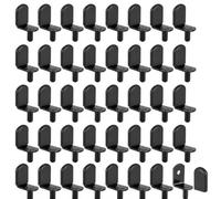 40 Pcs 1/4 Inch Shelf Support Pegs, L-Shaped Metal Shelf Pins with Protective Rubber Sleeves, Cabinet Hardware for Bookshelf, Closet, Glass Corner Shelf, Furniture