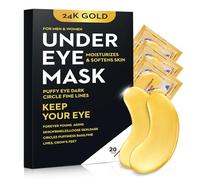 40 Pcs/20 Pairs 24K Gold Eye Mask Collagen Under Eye Mask Patches for Dark Circle Puffiness, Refresh, Revitalizing, Travel, Wrinkles,Gold Eye Patches