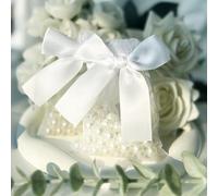 40 PCS 3.6"x4.7" Premium Sheer Organza Bags White Wedding Favor Bags Jewelry Gift Bags for Party Christmas Festival