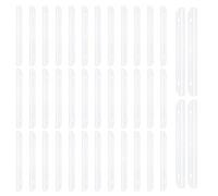 40 Pcs 3 Hole Punched Magazine Holders, Translucent White Magazines Organizer, 3 Ring Binder Insert Strips for File Book Paper Magazine Collector